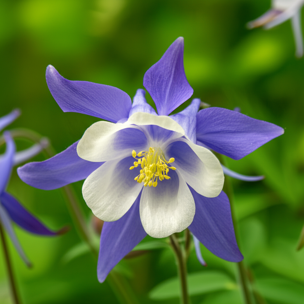 Generate a high-quality, relevant image prompt for an article about: Alpine Columbine: Stunning Earl