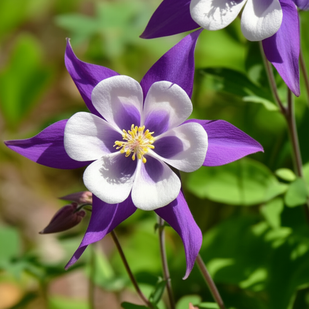 Generate a high-quality, relevant image prompt for an article about: Alpine Columbine: Stunning Rot-