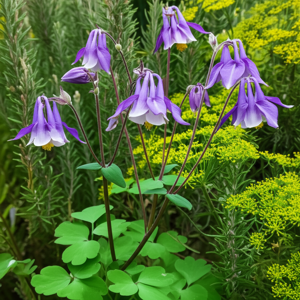 Generate a high-quality, relevant image prompt for an article about: Alpine Columbine Pest Control: