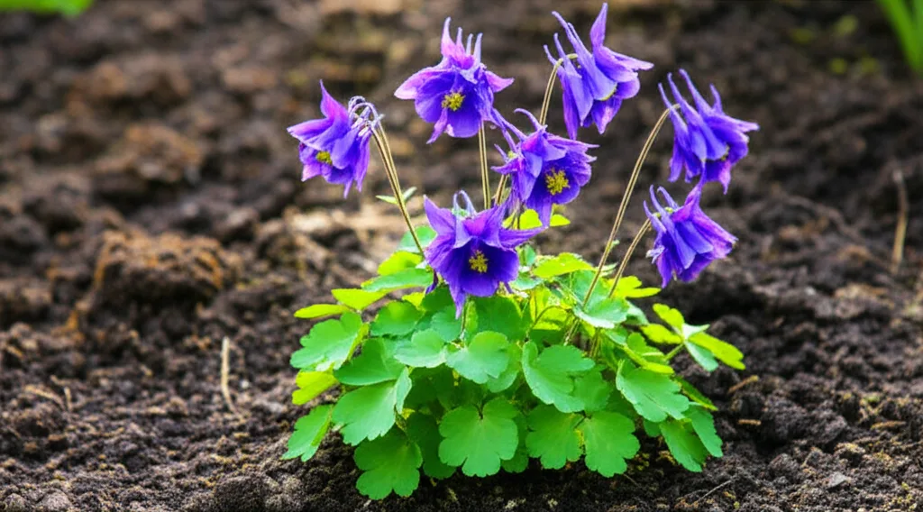 Generate a high-quality, relevant image prompt for an article about: Alpine Columbine Clay Soil: Eff