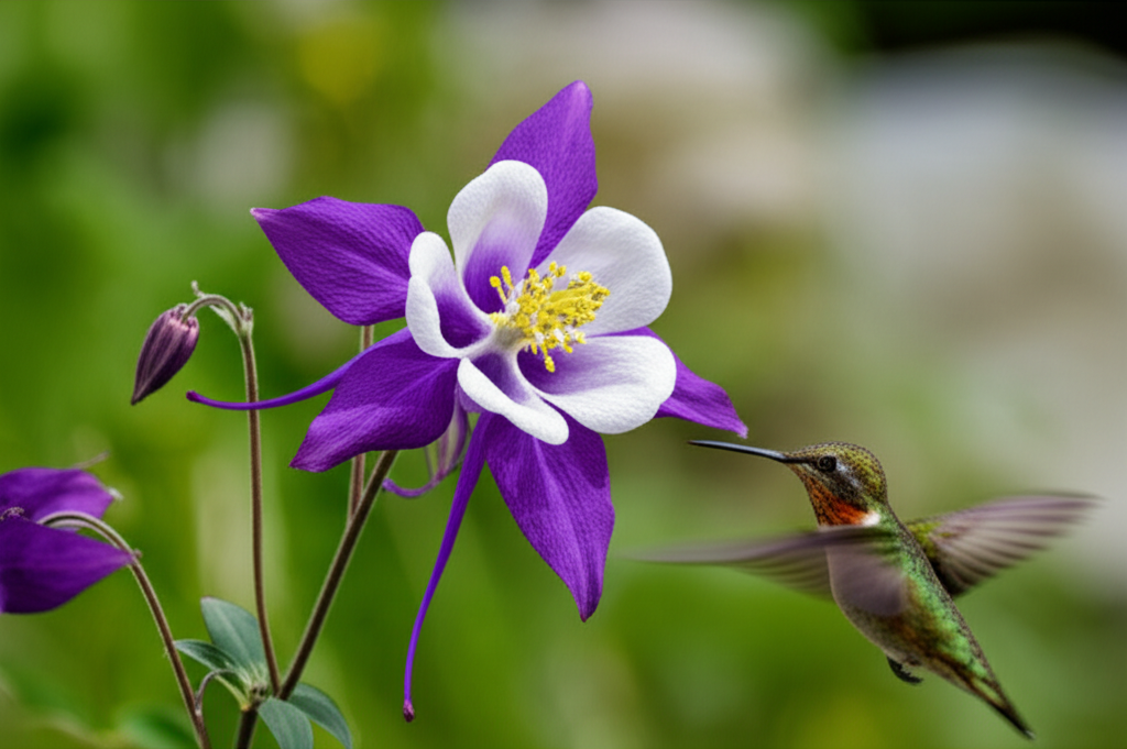 Generate a high-quality, relevant image prompt for an article about: Stunning Alpine Columbine: Attr
