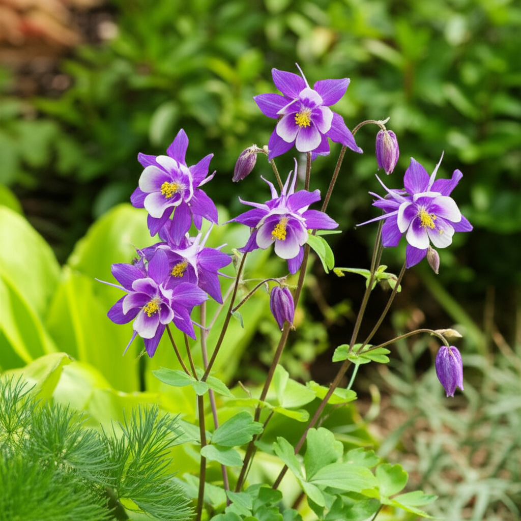 Generate a high-quality, relevant image prompt for an article about: Alpine Columbine Companion Plan