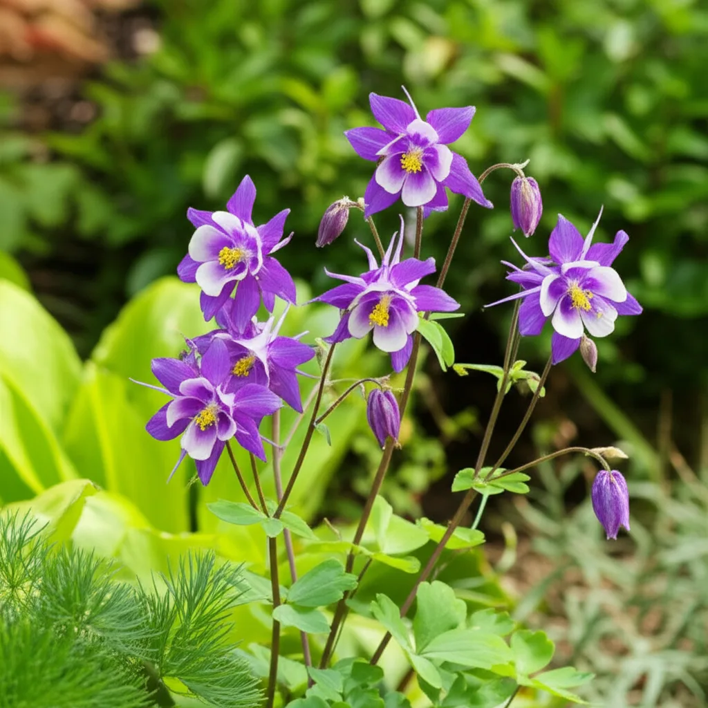 Generate a high-quality, relevant image prompt for an article about: Alpine Columbine Companion Plan