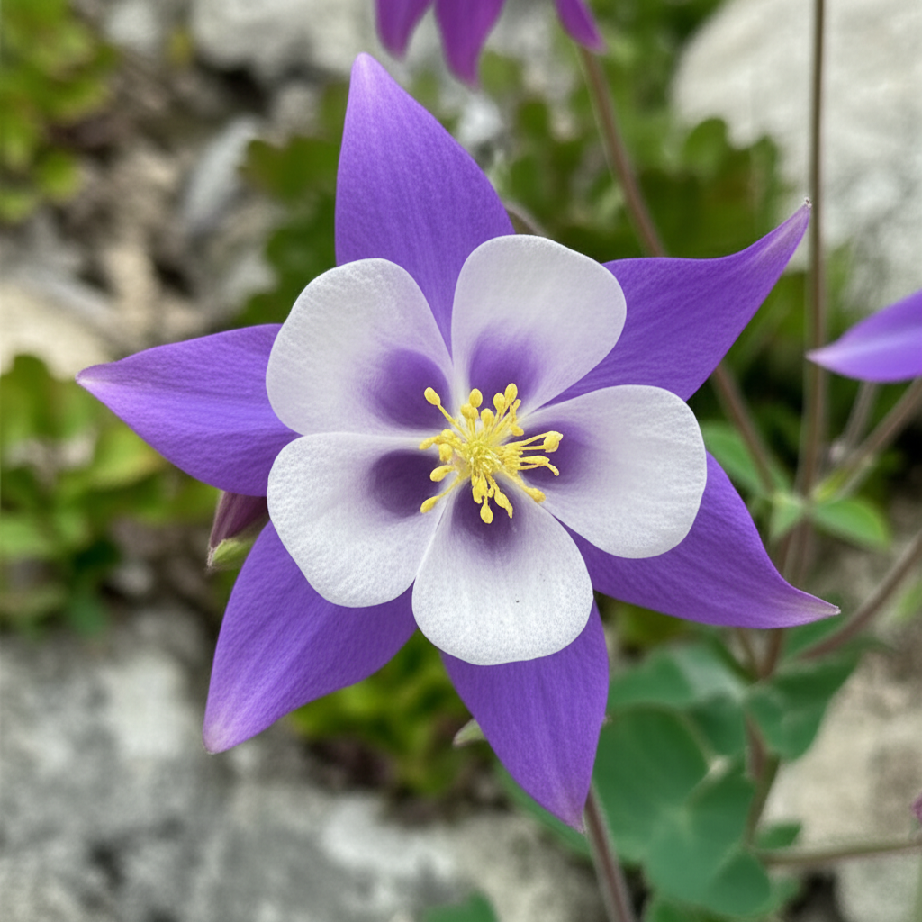 Generate a high-quality, relevant image prompt for an article about: Documenting Alpine Columbine: E