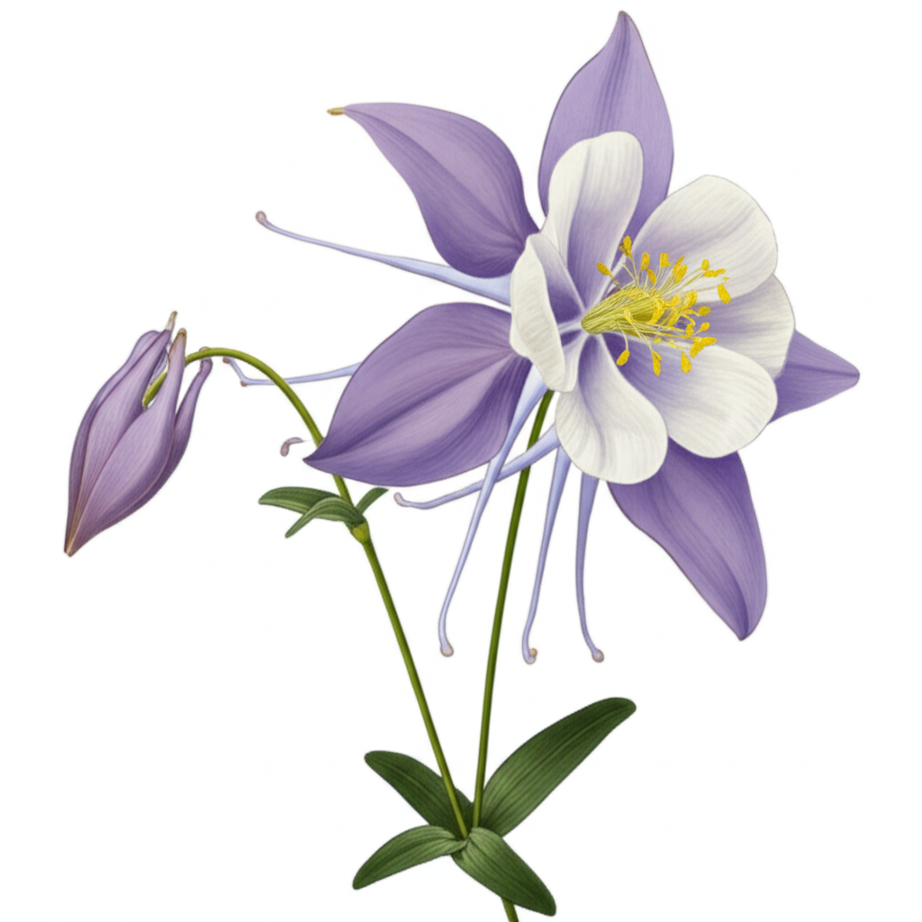 Generate a high-quality, relevant image prompt for an article about: Stunning Alpine Columbine Botan