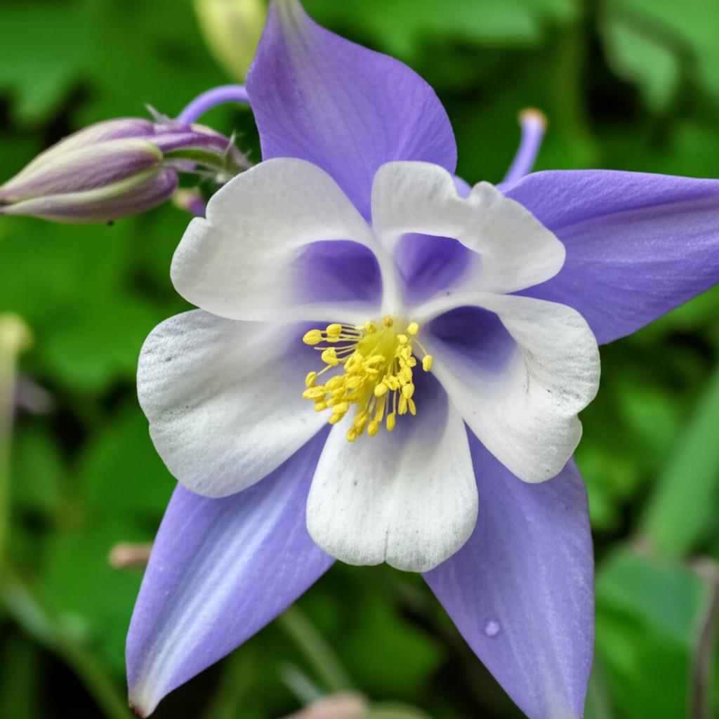Generate a high-quality, relevant image prompt for an article about: Painting Alpine Columbine: Stun