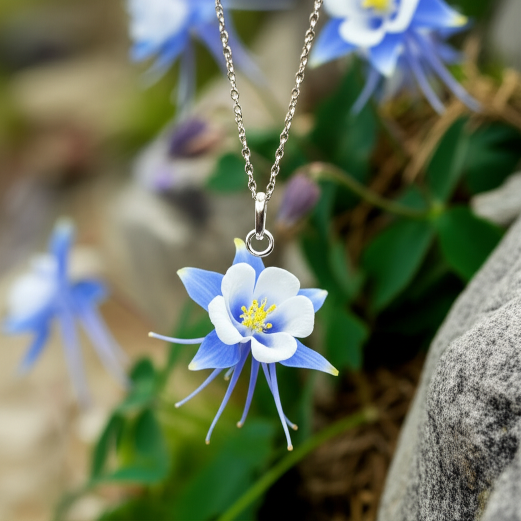 Generate a high-quality, relevant image prompt for an article about: Alpine Columbine Jewelry: Stunn