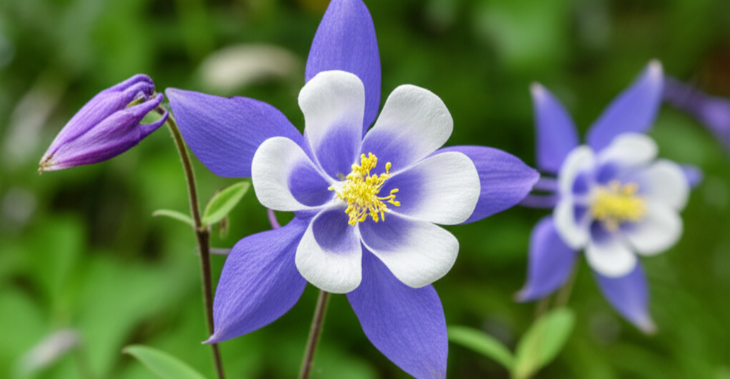 Generate a high-quality, relevant image prompt for an article about: Alpine Columbine Care: Stunning