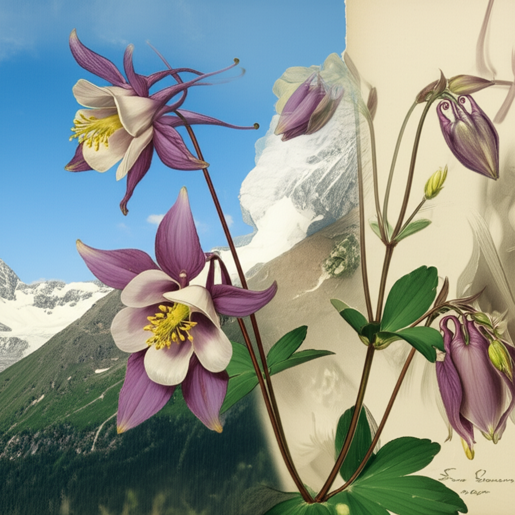 Generate a high-quality, relevant image prompt for an article about: Stunning Alpine Columbine Histo