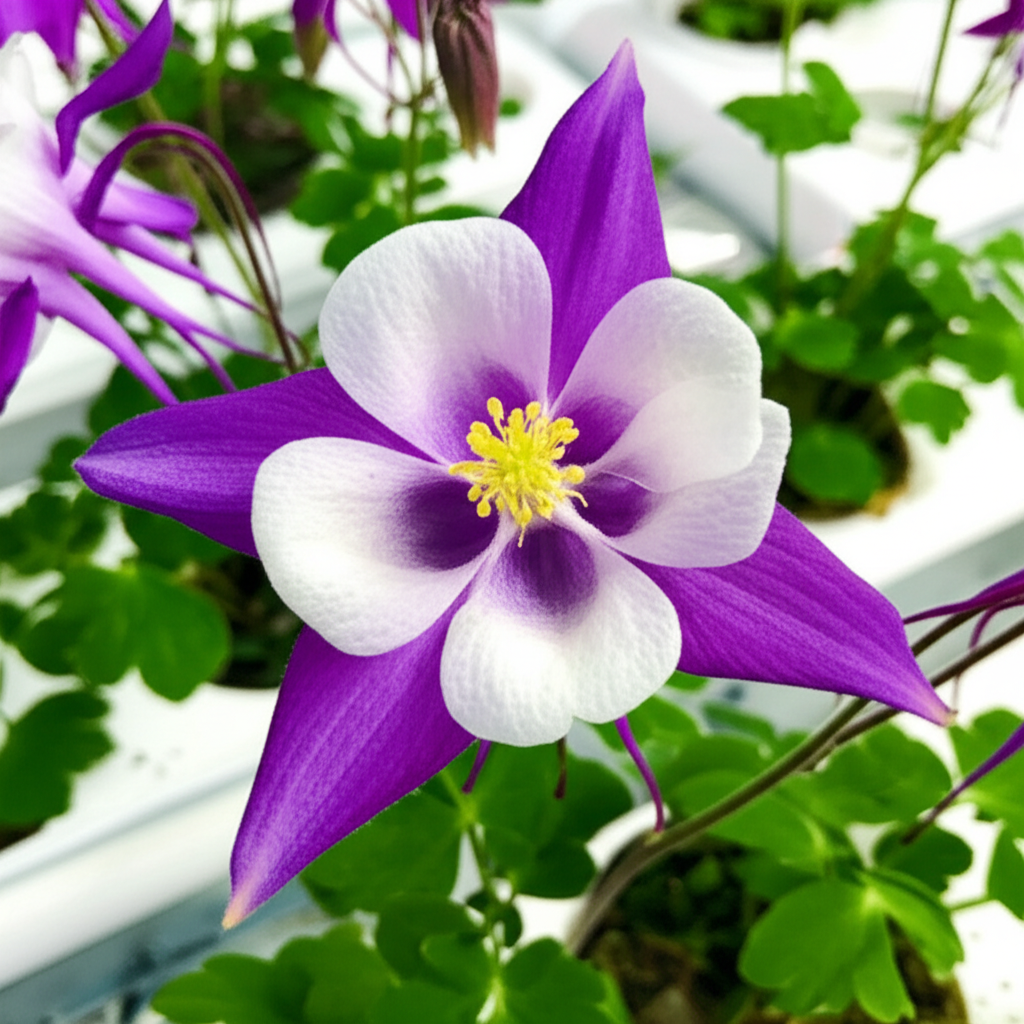 Generate a high-quality, relevant image prompt for an article about: Alpine Columbine: Stunning Hydr