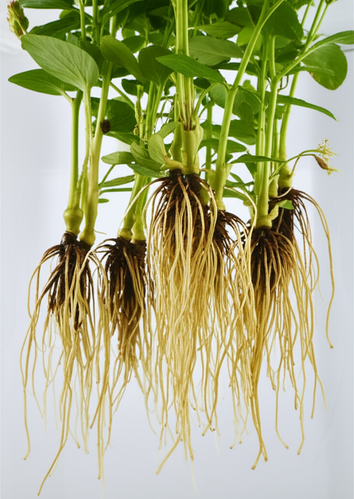Generate a high-quality, relevant image prompt for an article about: Alpine Columbine Aeroponics: Ef