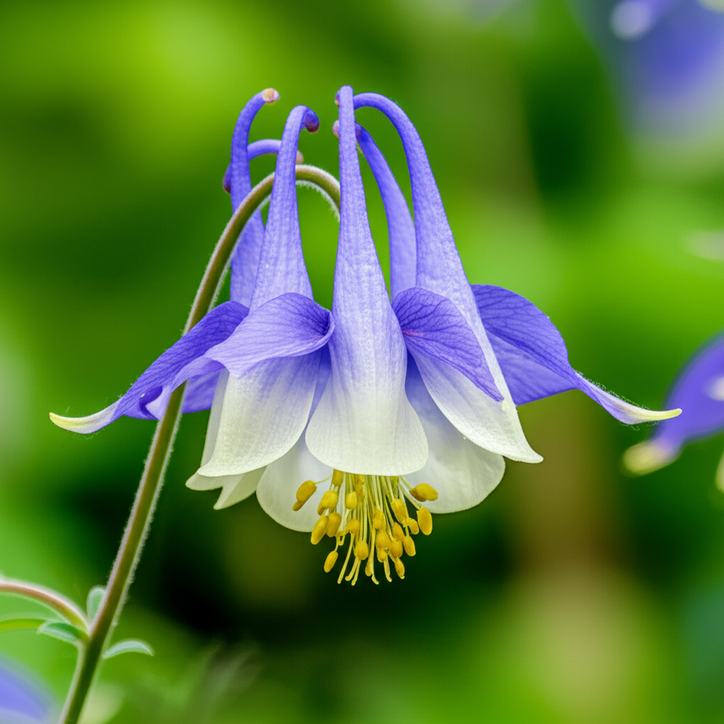 Generate a high-quality, relevant image prompt for an article about: Alpine Columbine Phenology: Eff