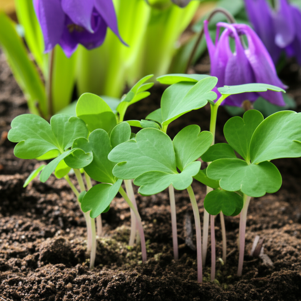 Generate a high-quality, relevant image prompt for an article about: Alpine Columbine Germination: E