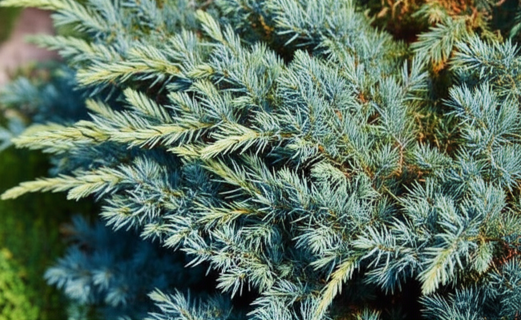 Generate a high-quality, relevant image prompt for an article about: Blue Star Juniper Growth: Stunn