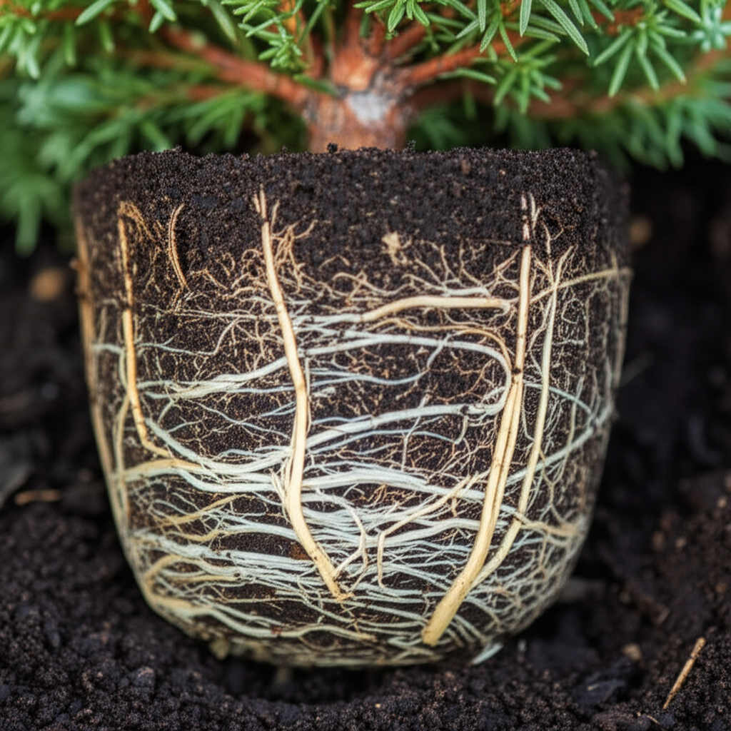 Generate a high-quality, relevant image prompt for an article about: Blue Star Juniper Root: Stunnin