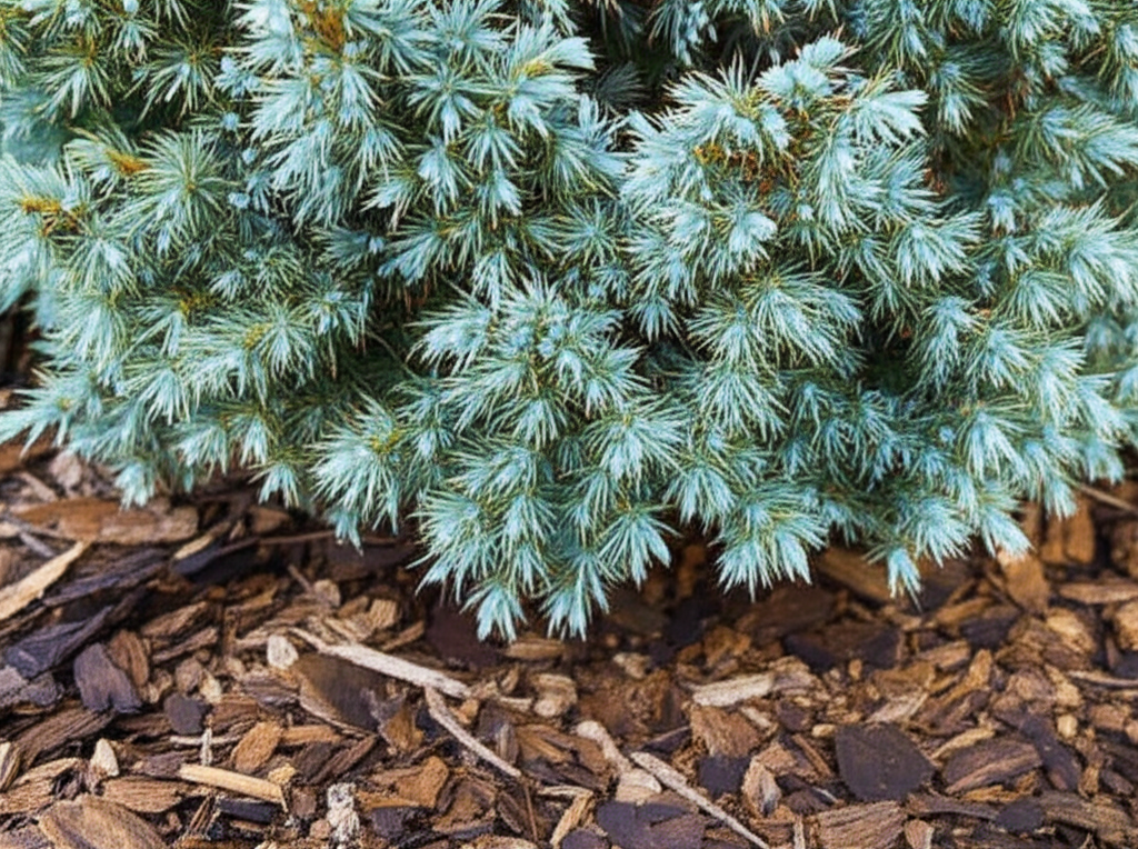 Generate a high-quality, relevant image prompt for an article about: Blue Star Juniper: Effortless O