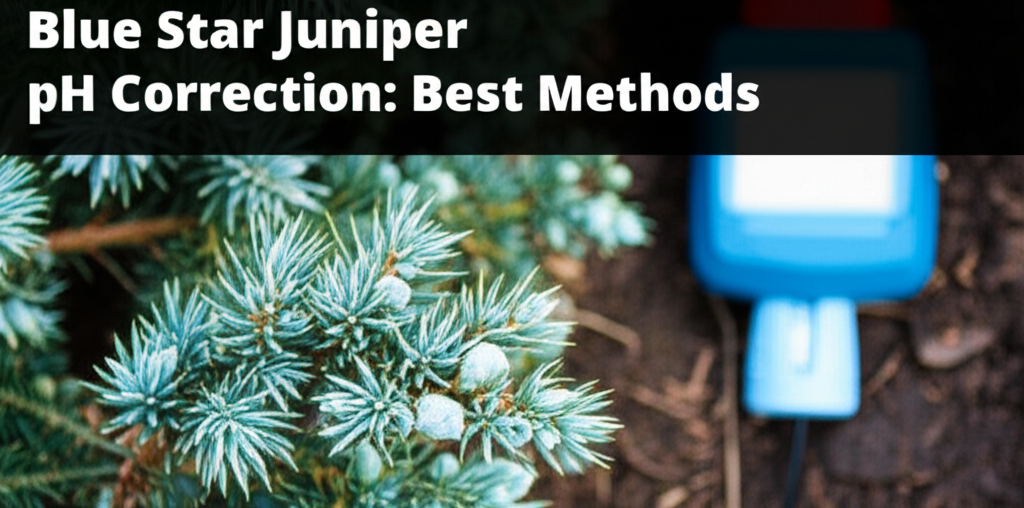 Generate a high-quality, relevant image prompt for an article about: Blue Star Juniper pH Correction