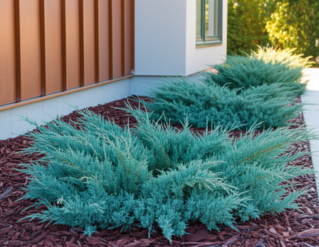 Generate a high-quality, relevant image prompt for an article about: Stunning Blue Star Juniper Foun