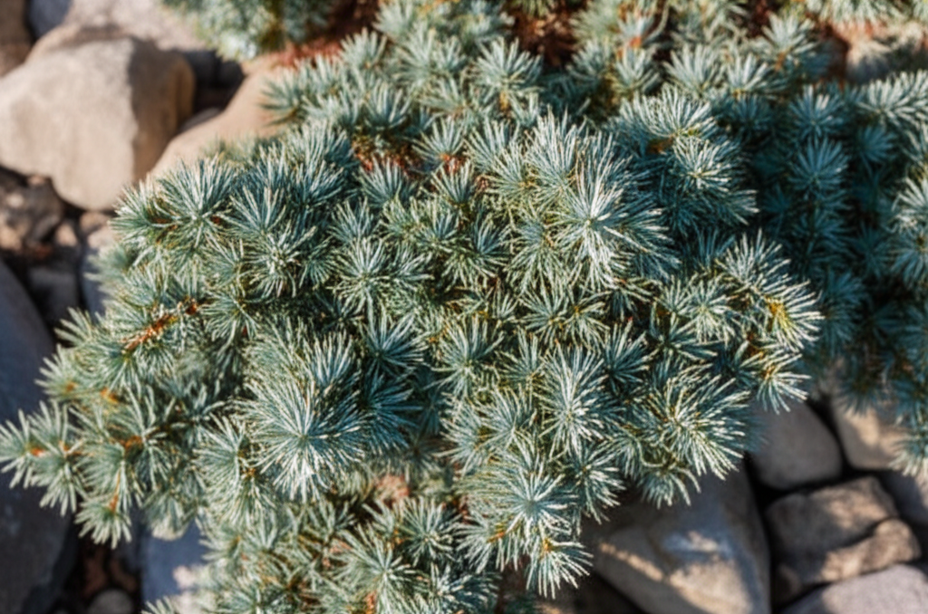 Generate a high-quality, relevant image prompt for an article about: Blue Star Juniper: Stunning Roc
