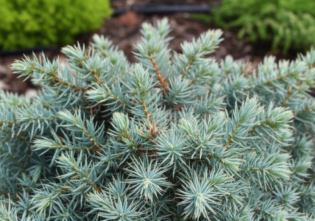Generate a high-quality, relevant image prompt for an article about: Blue Star Juniper: Stunning, Af