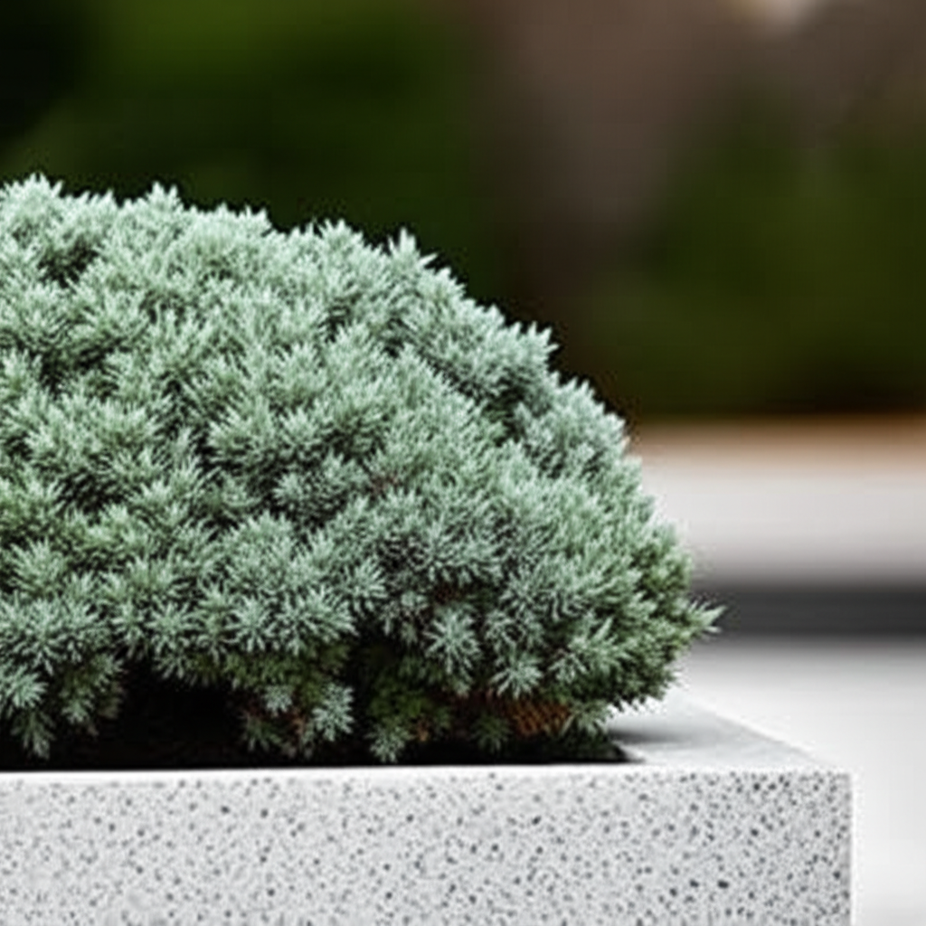 Generate a high-quality, relevant image prompt for an article about: Blue Star Juniper: Stunning Mod