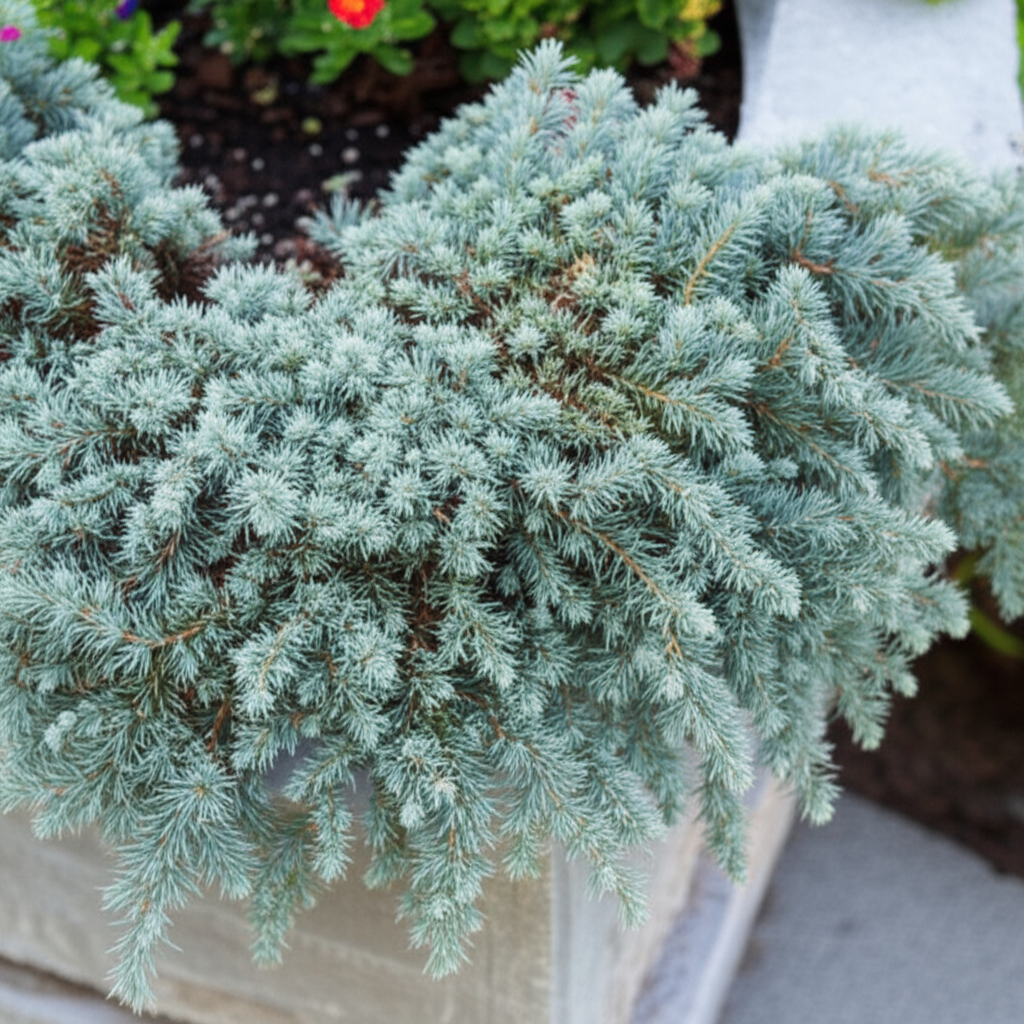 Generate a high-quality, relevant image prompt for an article about: Blue Star Juniper: Stunning Rai