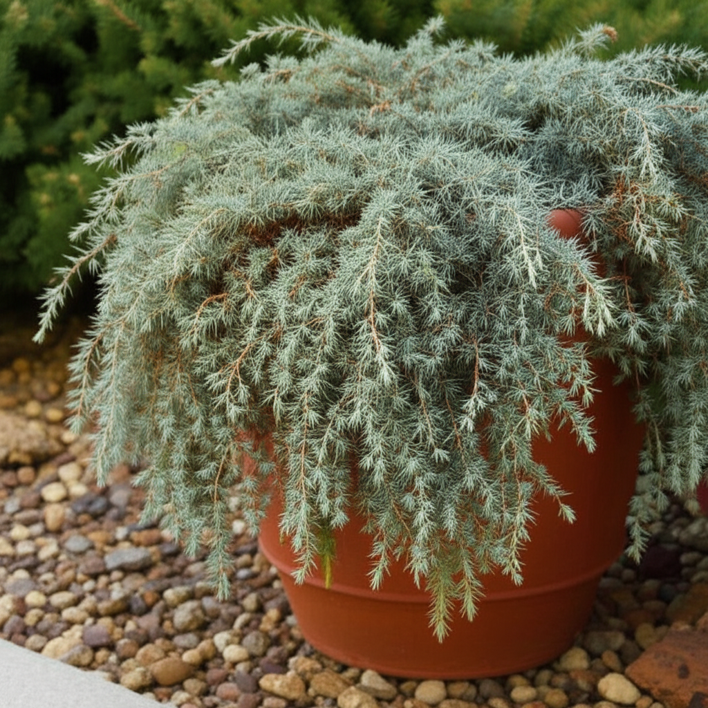 Generate a high-quality, relevant image prompt for an article about: Blue Star Juniper: Effortless C