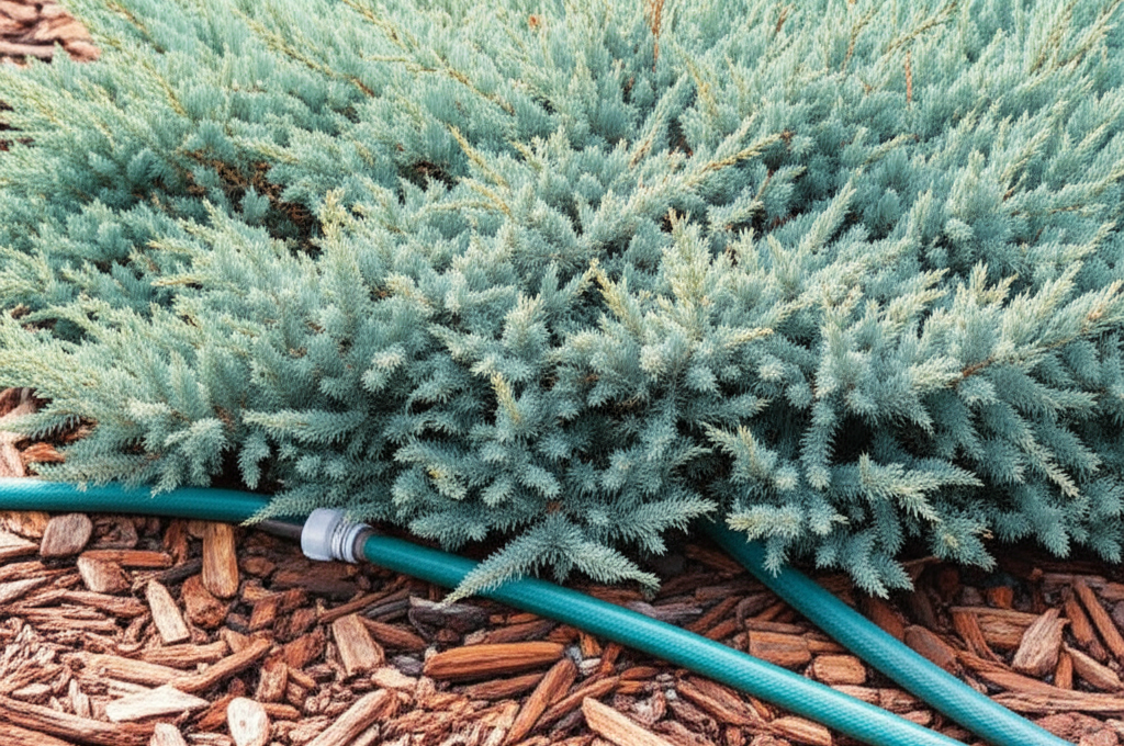 Generate a high-quality, relevant image prompt for an article about: Blue Star Juniper: Effortless S
