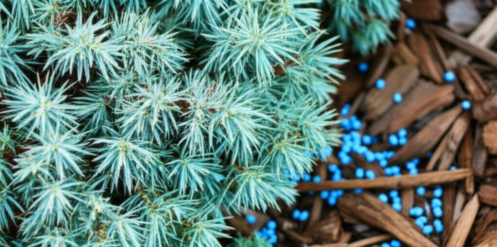 Generate a high-quality, relevant image prompt for an article about: Blue Star Juniper: Effortless L