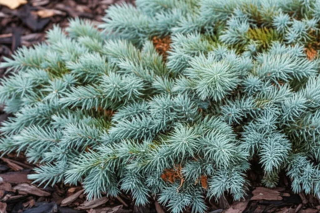 Generate a high-quality, relevant image prompt for an article about: Blue Star Juniper Division: Eff