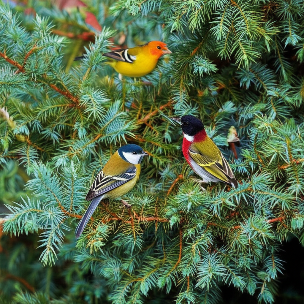 Generate a high-quality, relevant image prompt for an article about: Blue Star Juniper Shelter: Stun