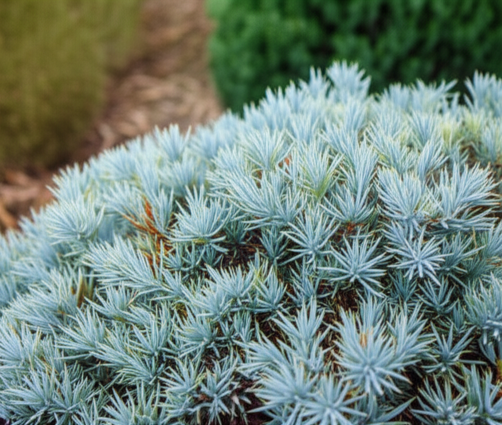 Generate a high-quality, relevant image prompt for an article about: Blue Star Juniper: Deer Resista