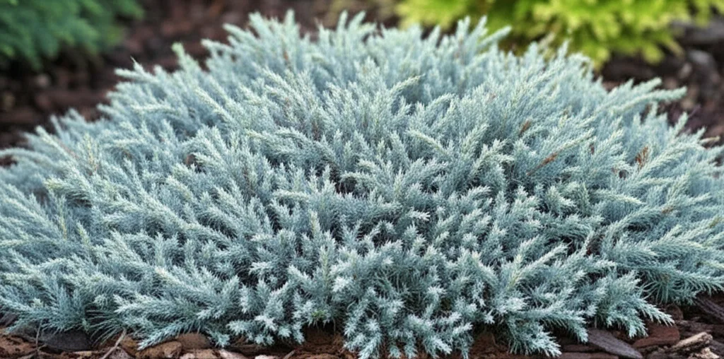 Generate a high-quality, relevant image prompt for an article about: Blue Star Juniper vs Rug: Stunn