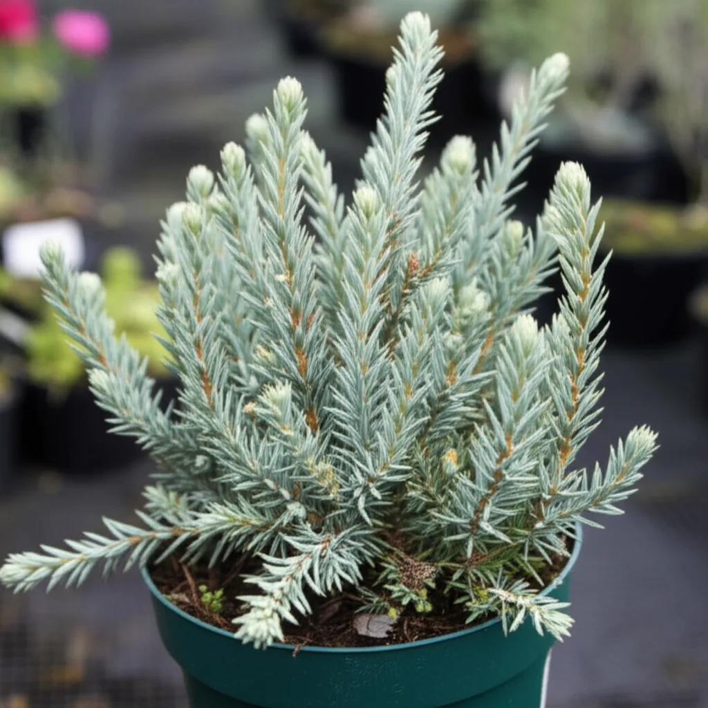 Generate a high-quality, relevant image prompt for an article about: Blue Star Juniper: Affordable N