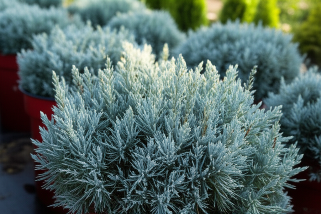 Generate a high-quality, relevant image prompt for an article about: Blue Star Juniper: Exclusive Wh