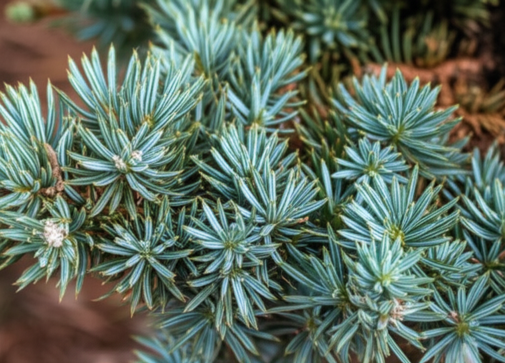 Generate a high-quality, relevant image prompt for an article about: Blue Star Juniper Sparse Foliag