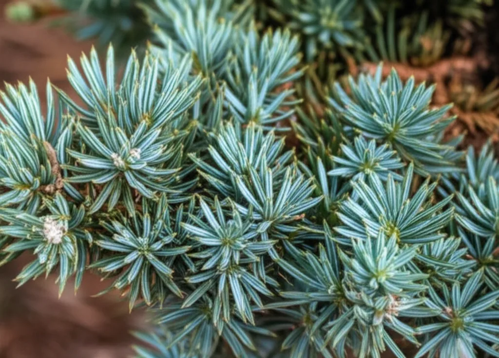 Generate a high-quality, relevant image prompt for an article about: Blue Star Juniper Sparse Foliag