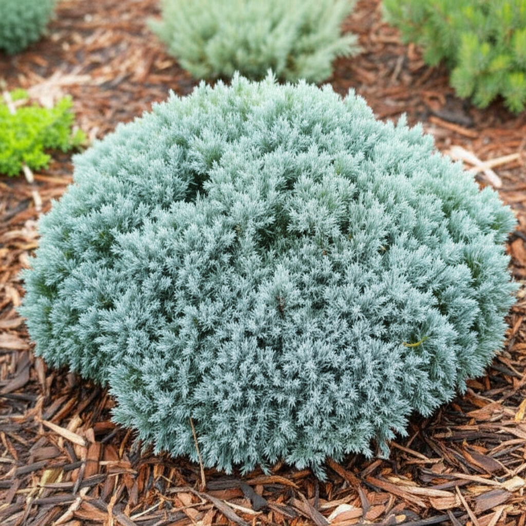 Generate a high-quality, relevant image prompt for an article about: Blue Star Juniper: Stress Relie