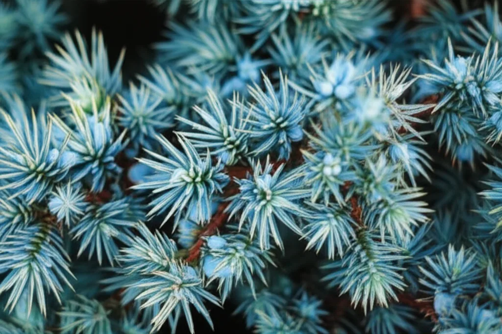Generate a high-quality, relevant image prompt for an article about: Blue Star Juniper Foliage Chemi