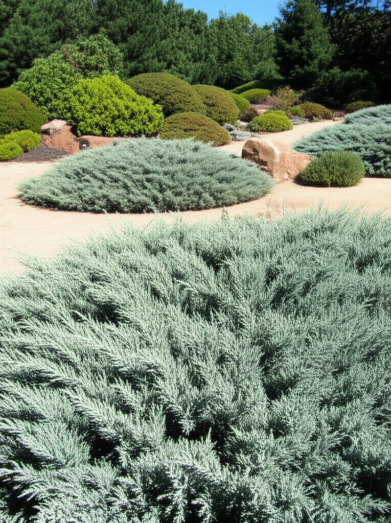 Generate a high-quality, relevant image prompt for an article about: Blue Star Juniper: Stunning Par
