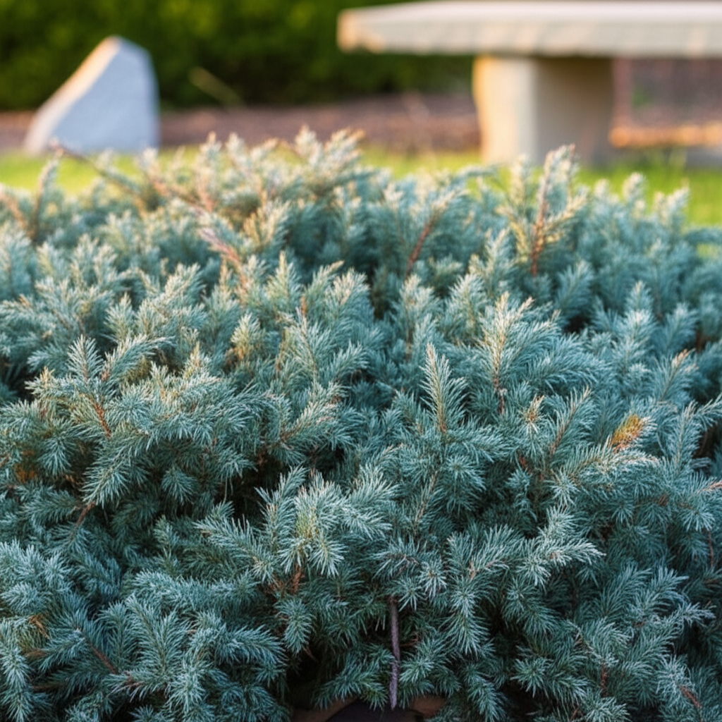 Generate a high-quality, relevant image prompt for an article about: Blue Star Juniper: Cherished Me