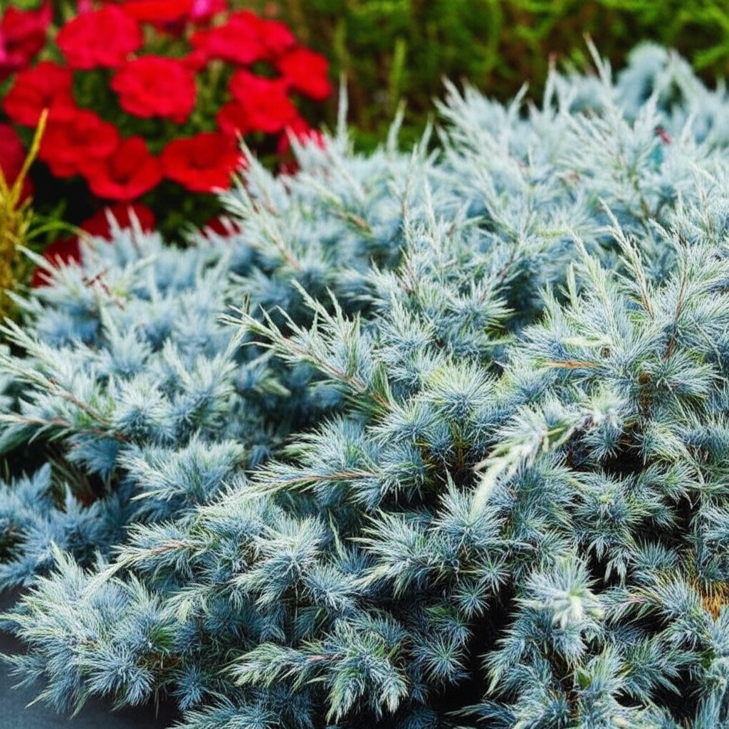 Generate a high-quality, relevant image prompt for an article about: Blue Star Juniper: Stunning & E
