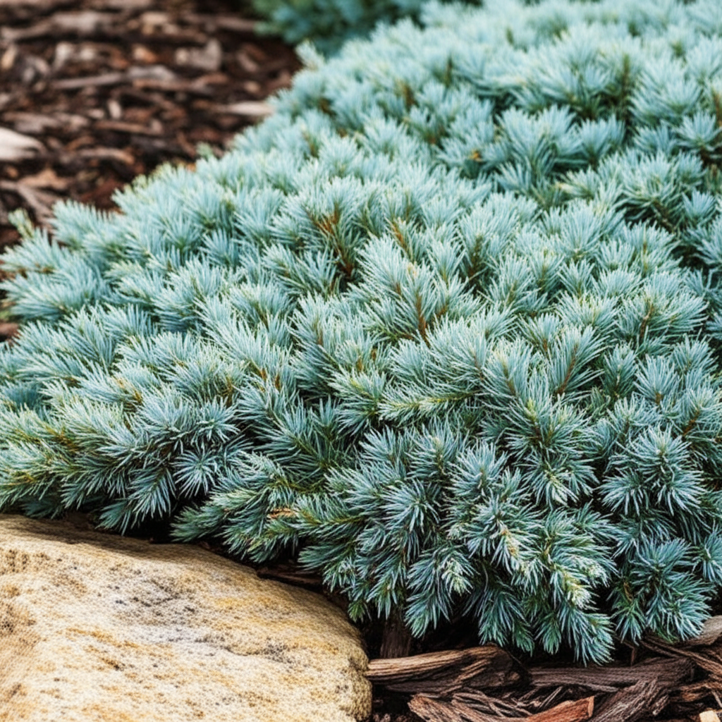 Generate a high-quality, relevant image prompt for an article about: Blue Star Juniper: Stunning Xer