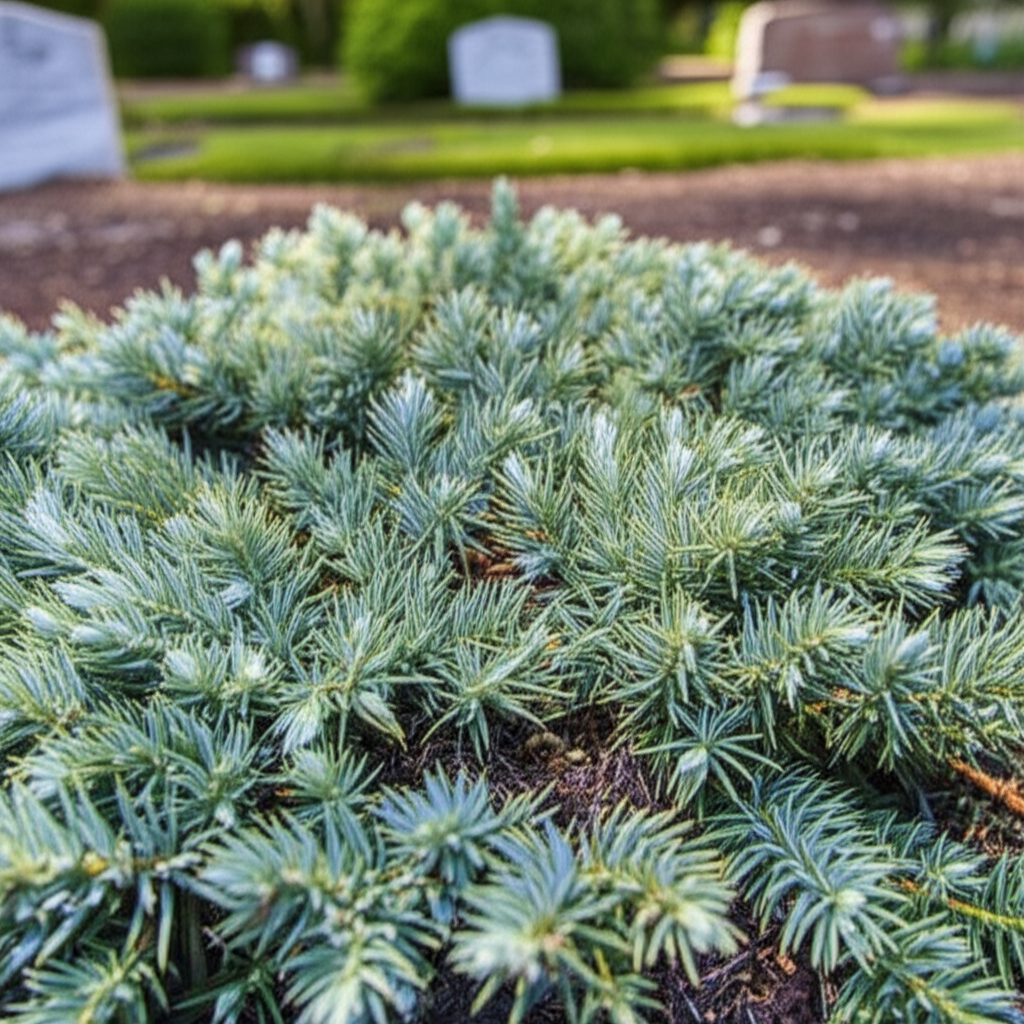 Generate a high-quality, relevant image prompt for an article about: Stunning Blue Star Juniper: Bes