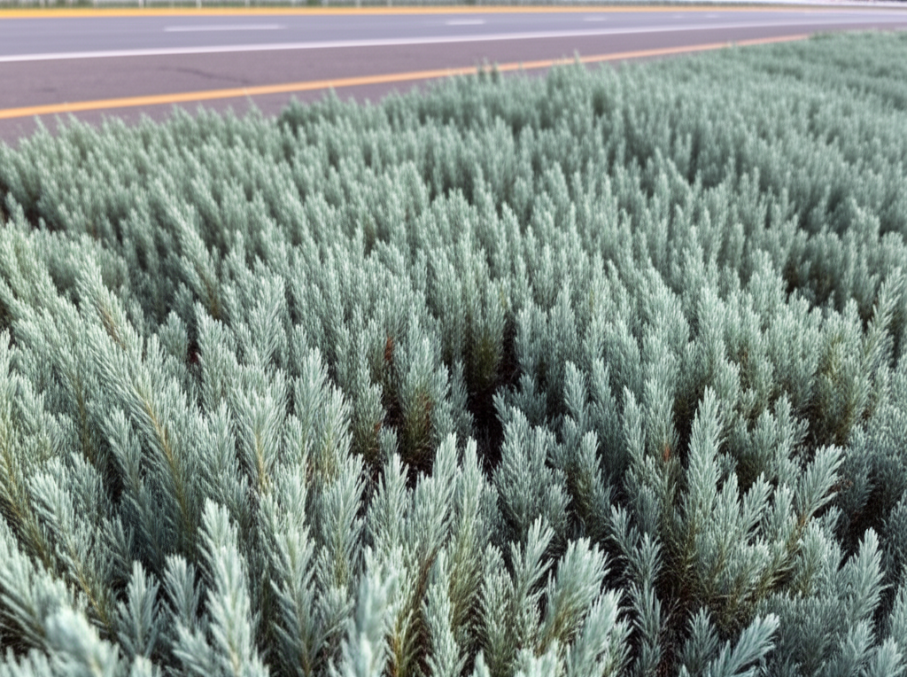 Generate a high-quality, relevant image prompt for an article about: Blue Star Juniper: Stunning Hig