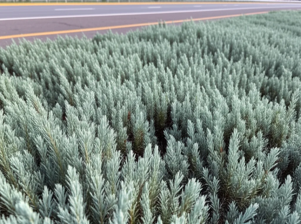 Generate a high-quality, relevant image prompt for an article about: Blue Star Juniper: Stunning Hig