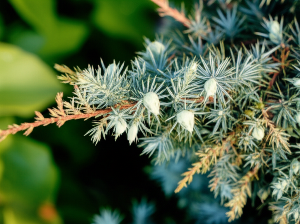 Generate a high-quality, relevant image prompt for an article about: Blue Star Juniper: Stunning Gar