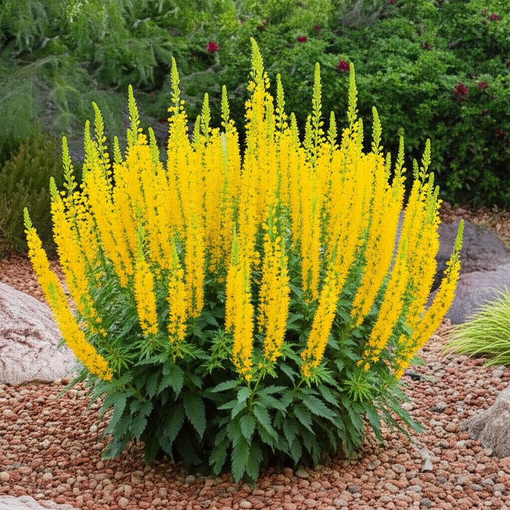Generate a high-quality, relevant image prompt for an article about: Candle Bush Xeriscaping: Stunni