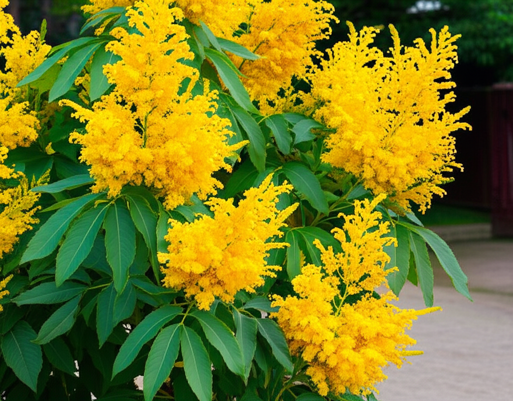 Generate a high-quality, relevant image prompt for an article about: Candle Bush: Stunning Small Gar