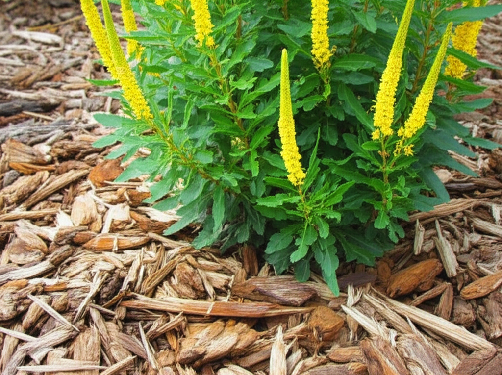 Generate a high-quality, relevant image prompt for an article about: Candle Bush Mulching: Stunning